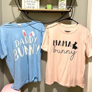 🐰 mama and daddy bunny T shirts!!